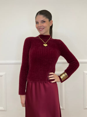 Maglia Fluffy Lupetto 8881 Bordeaux