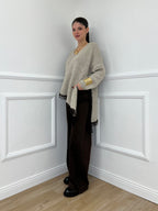 Maglia Asimmetrica Pizzo 25743 Ecru