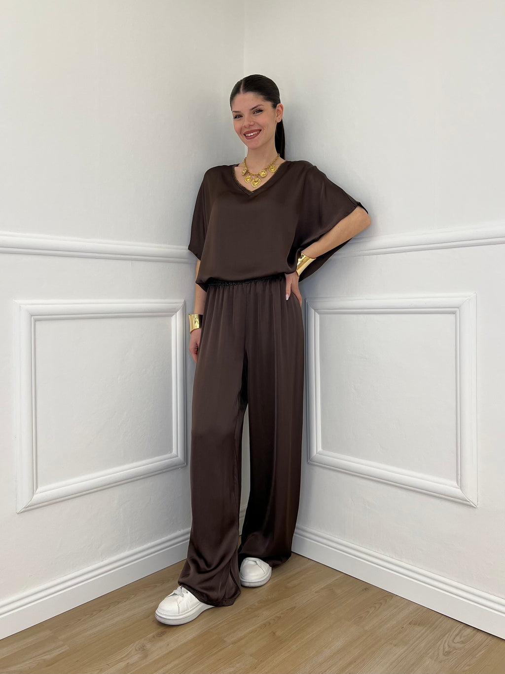 Completo Fluido Satin Con Lurex 061-062 Moro