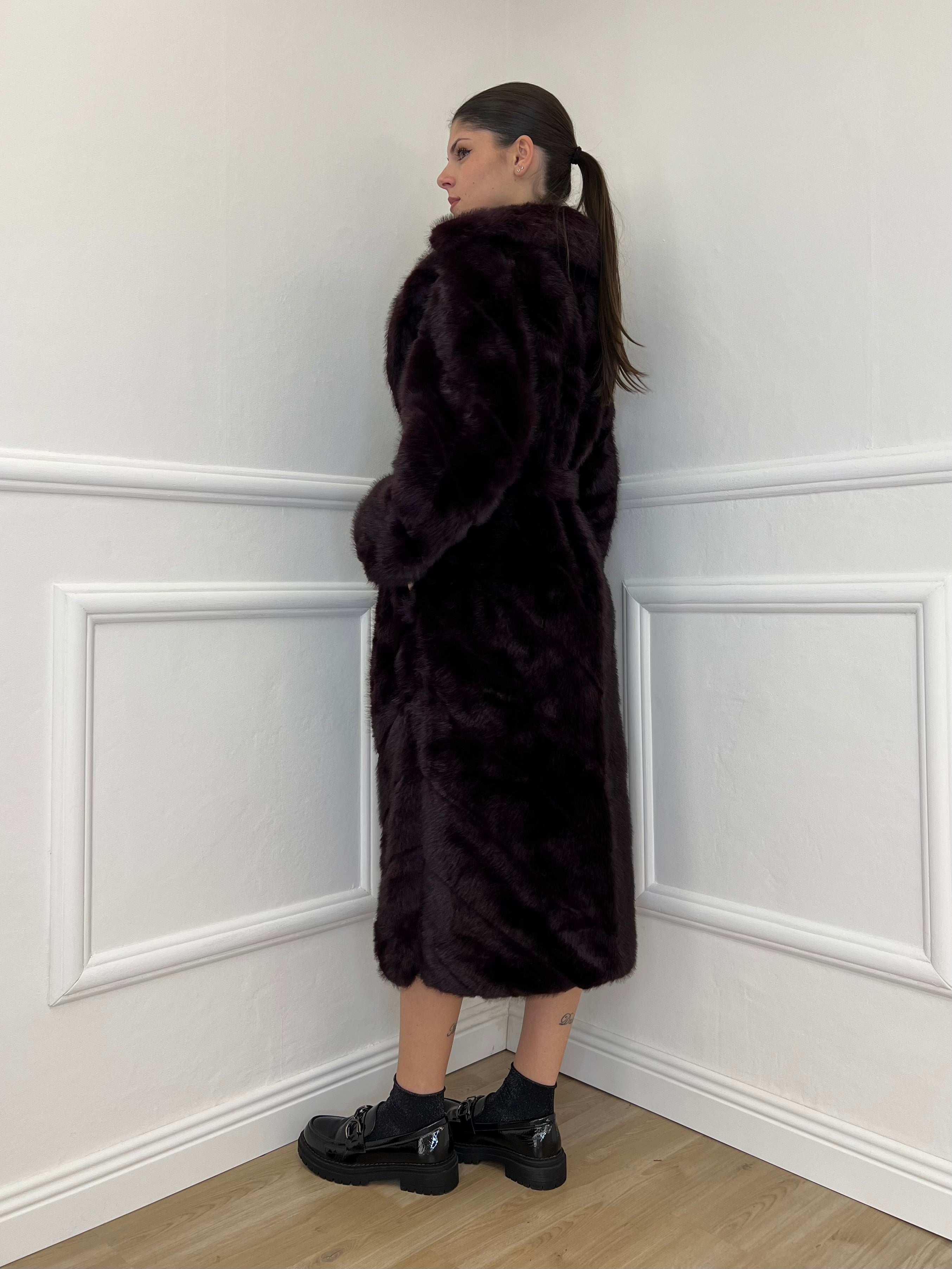 Pelliccia Lunga Fusciacca Y0223 Burgundy