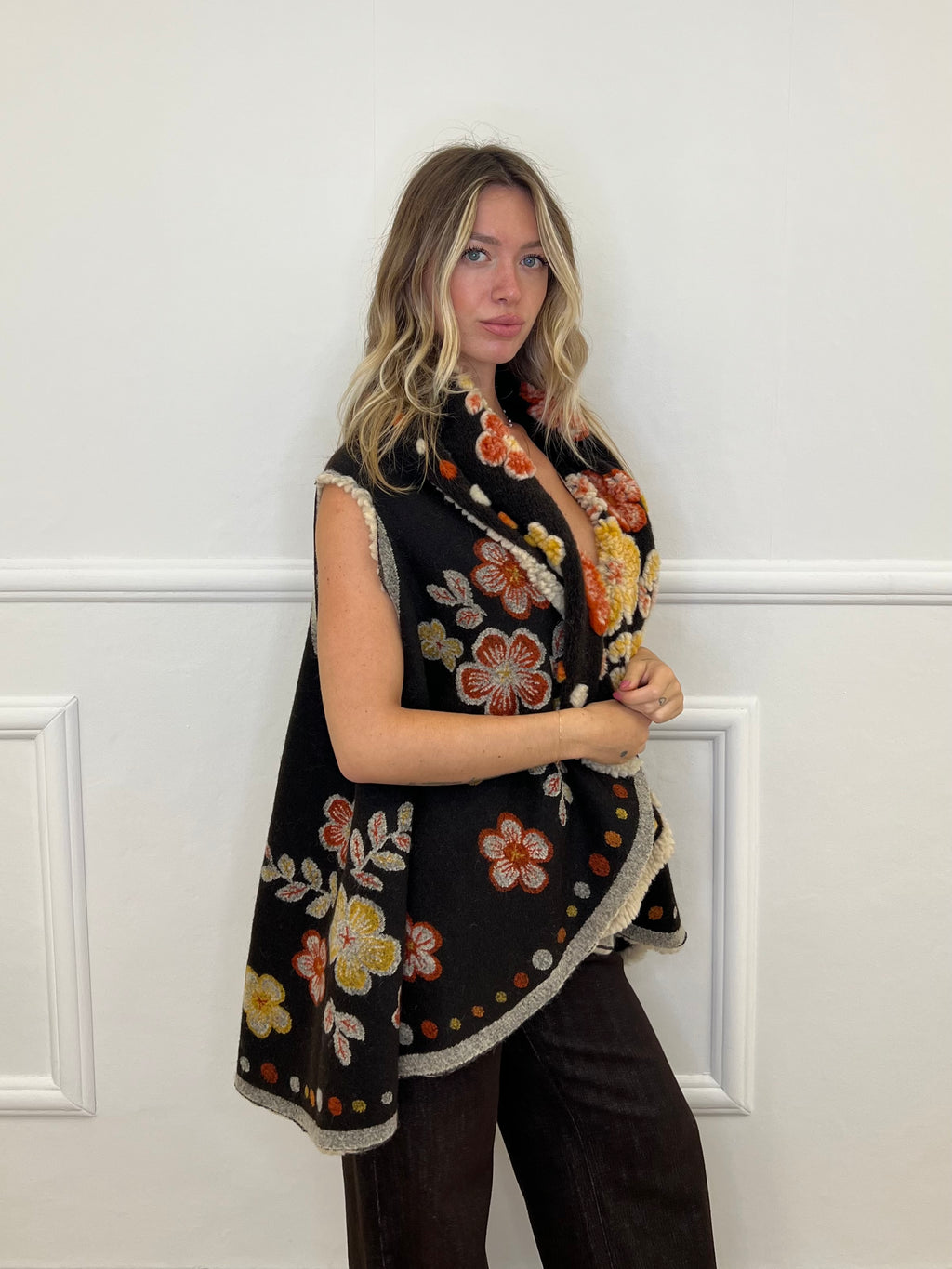 Poncho Gilet Suzani Doubleface 67041 Moro