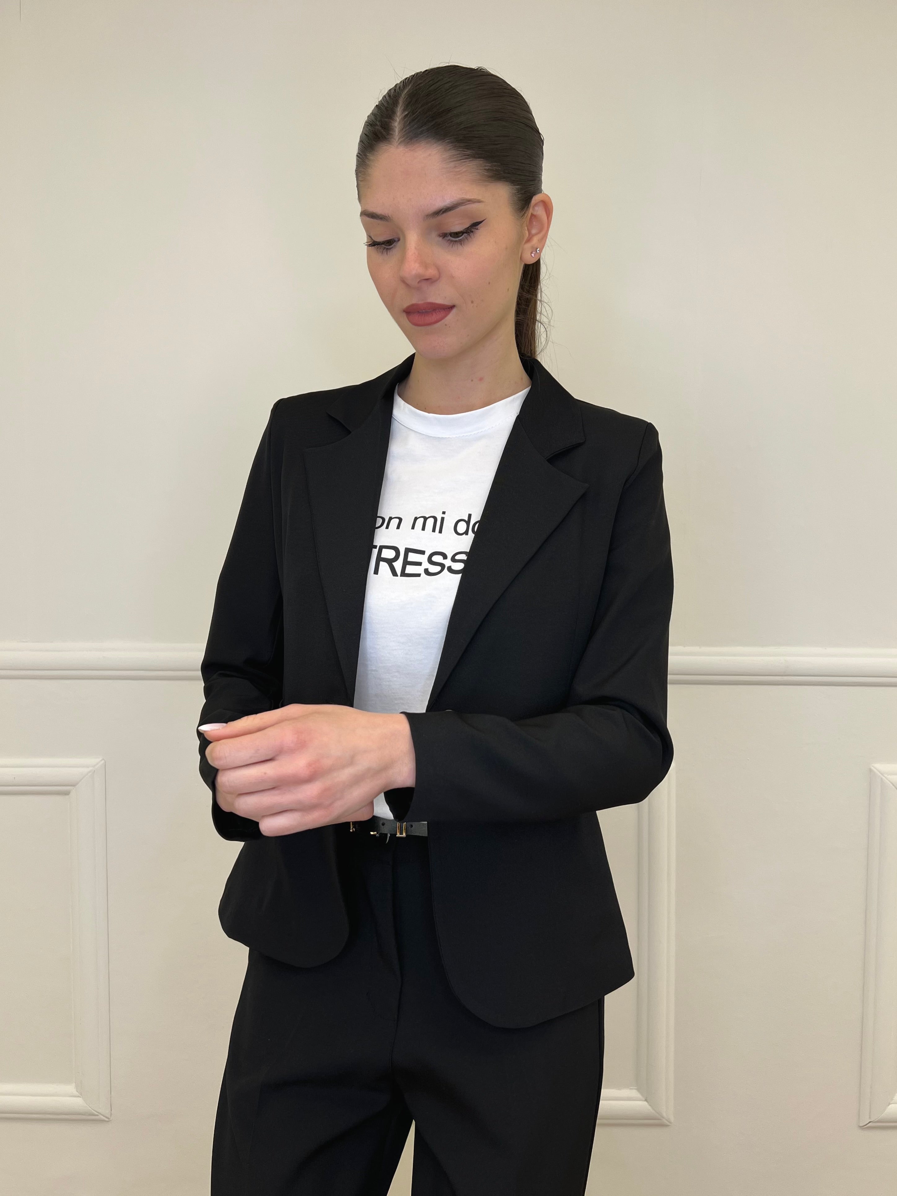 Giacca Corta in Gabardine 1878 Nero