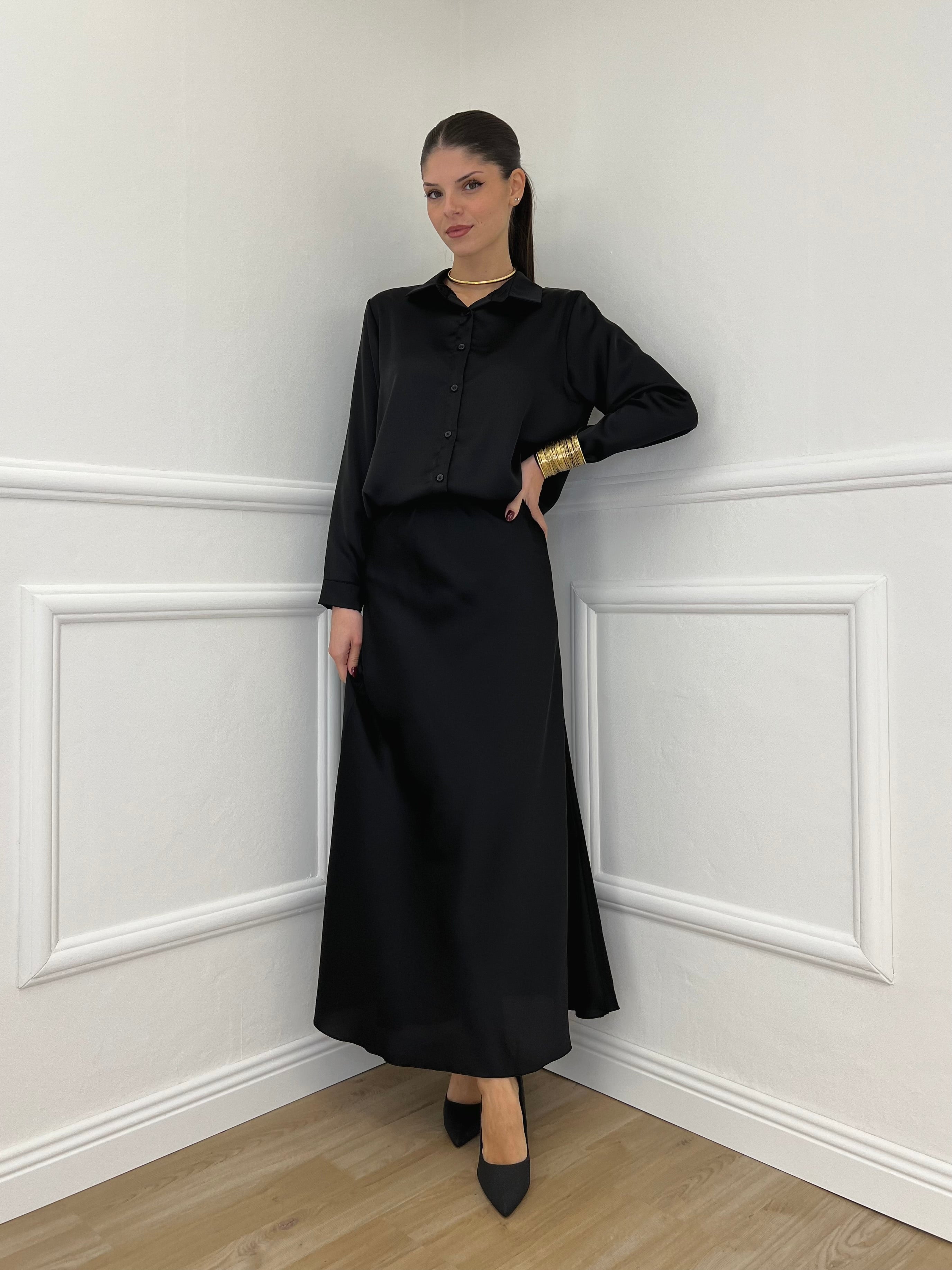 Gonna Satin 2236 Nero