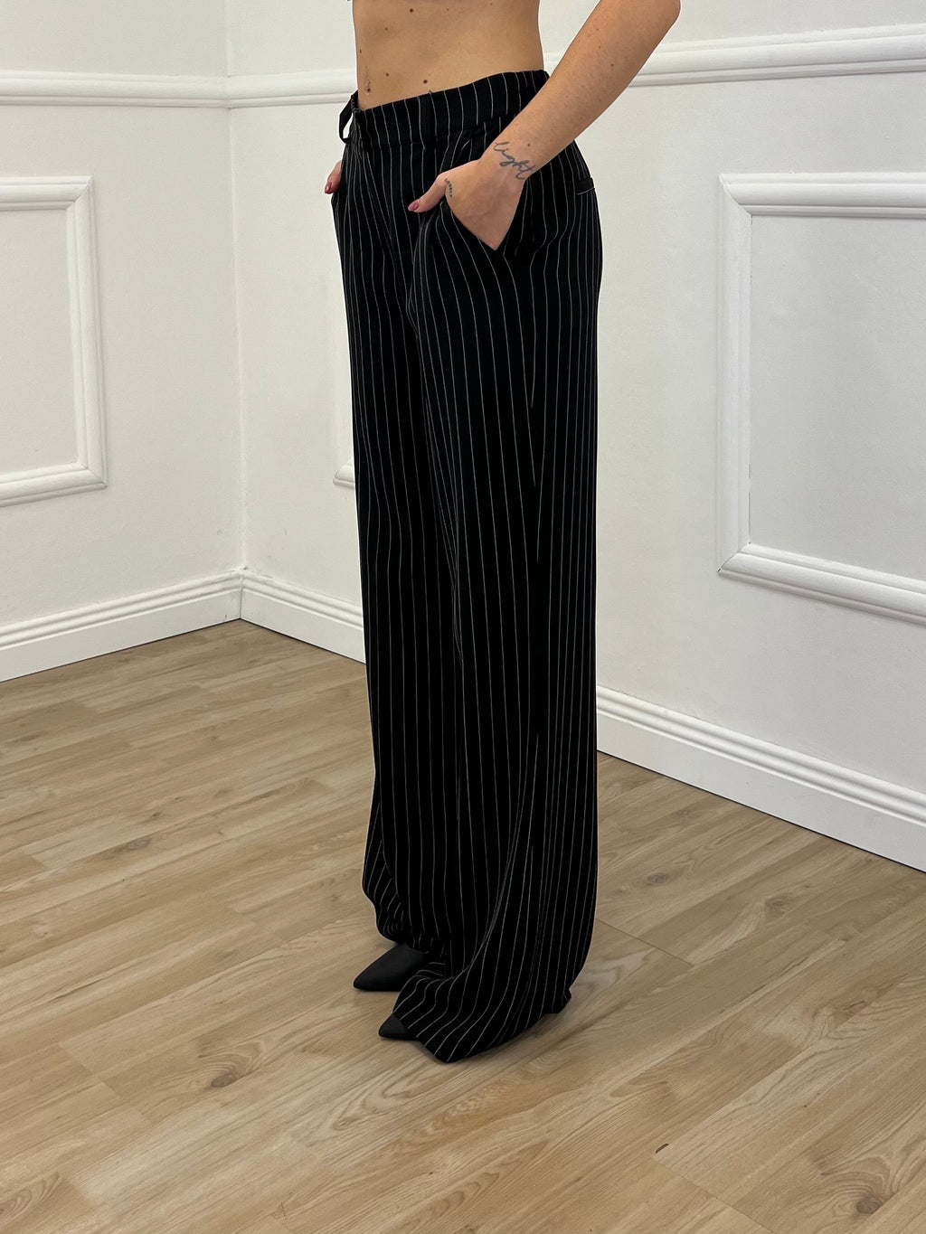 Tailleur Gessato Monopetto 83459 Nero