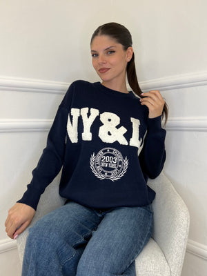 Maglione College S11127 Blu