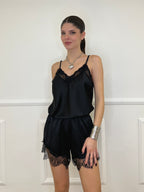 Shorts Lingerie Pizzo L337 Nero