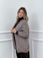 Cardigan Aperto Mohair 5021 Taupe