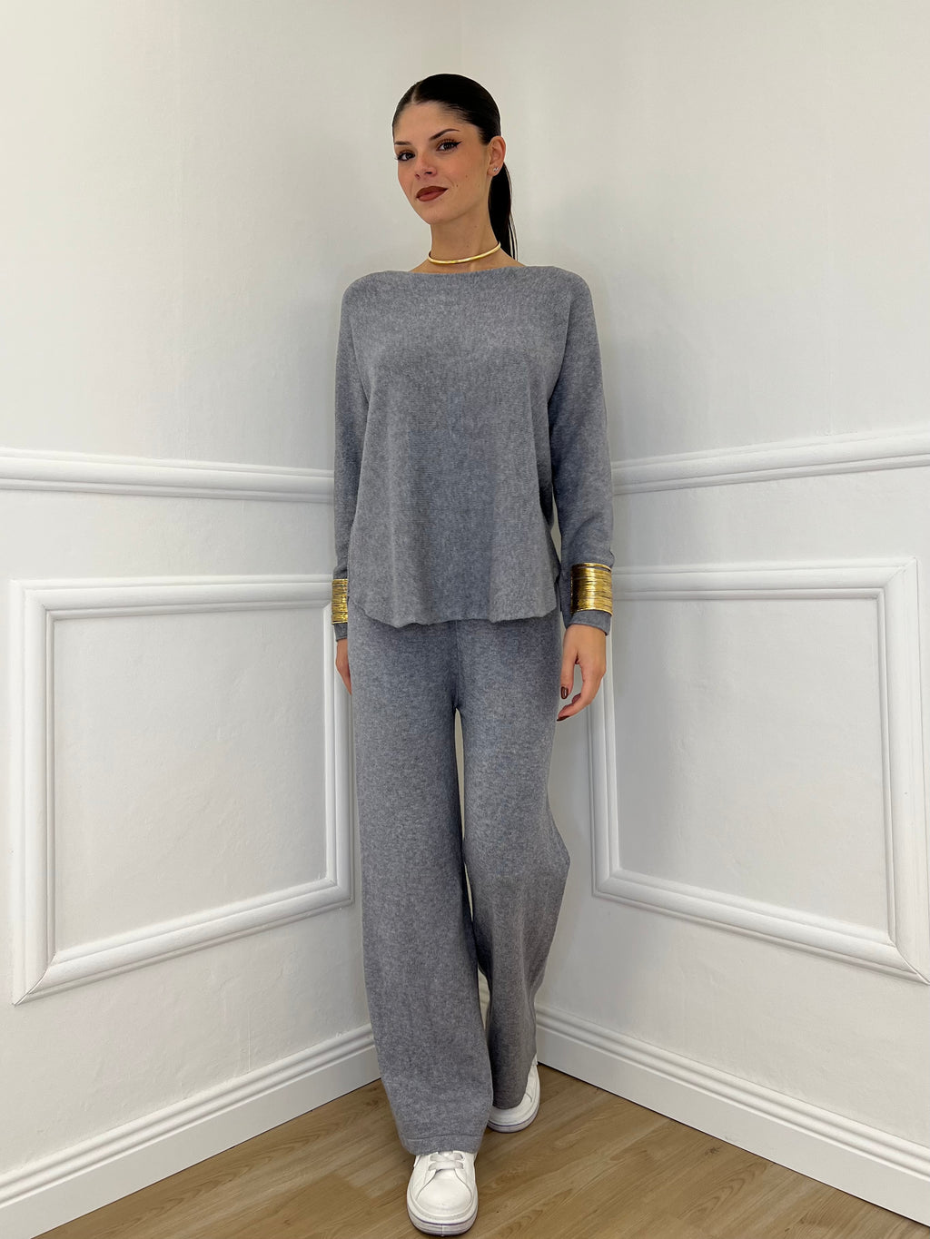 Completo Girocollo 24043 Grigio