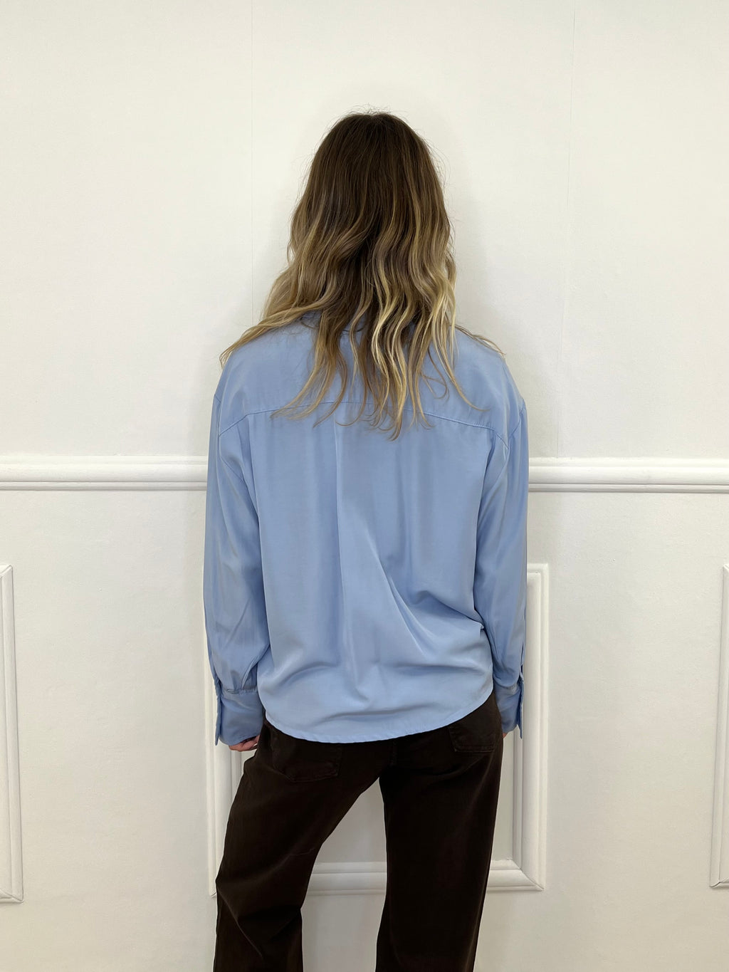 Camicia Scatoletta Cupro 82228 Azzurro
