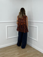 Pantalone Balloon 100% Lino 825699 Blu