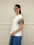 T-shirt Con Passamaneria 3386-1 Bronzo