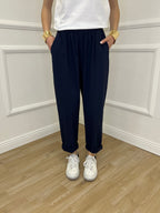 Pantalone Baggy Viscosa 2815 Blu