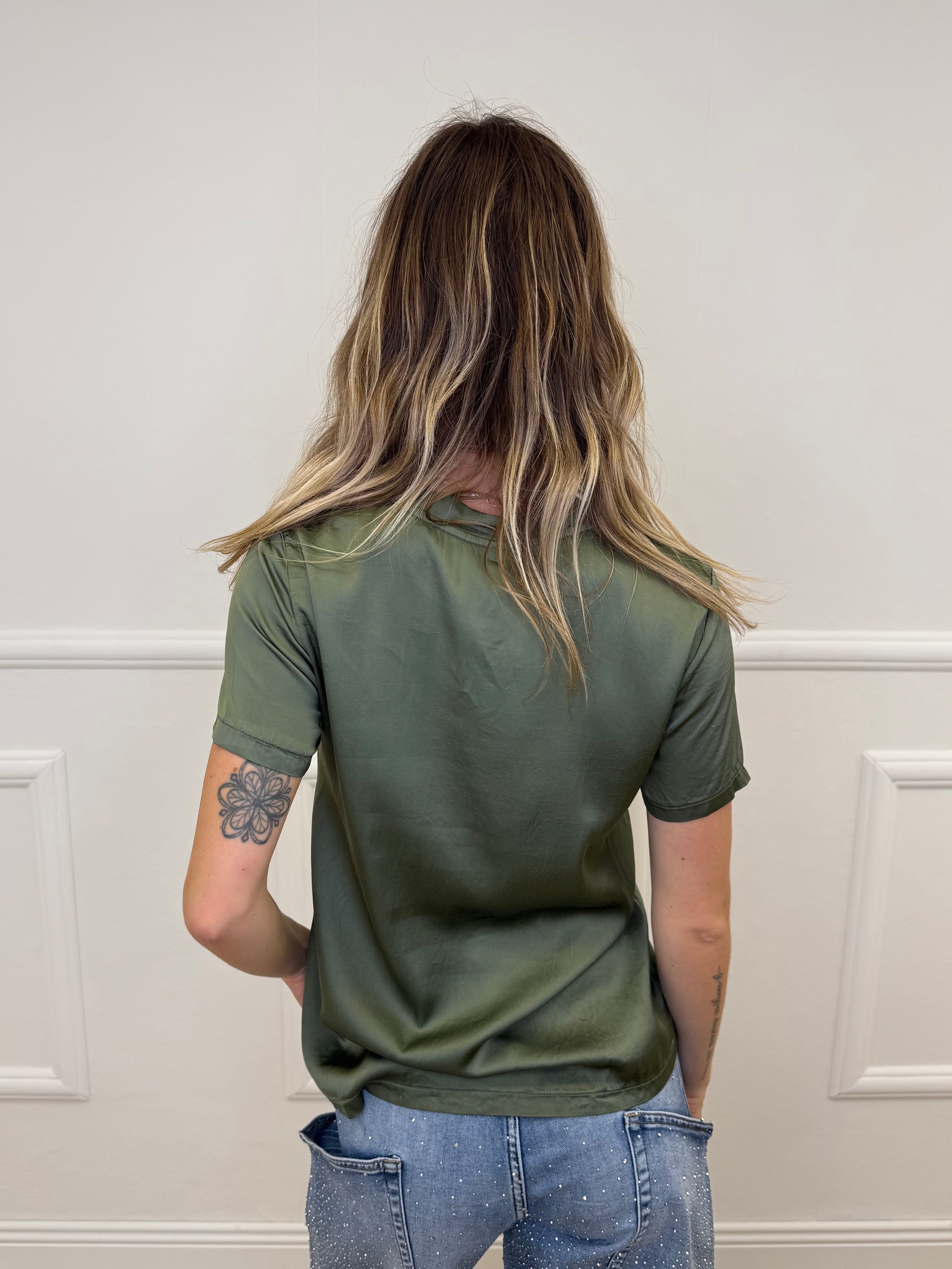 T-shirt In Raso 5055 Verde