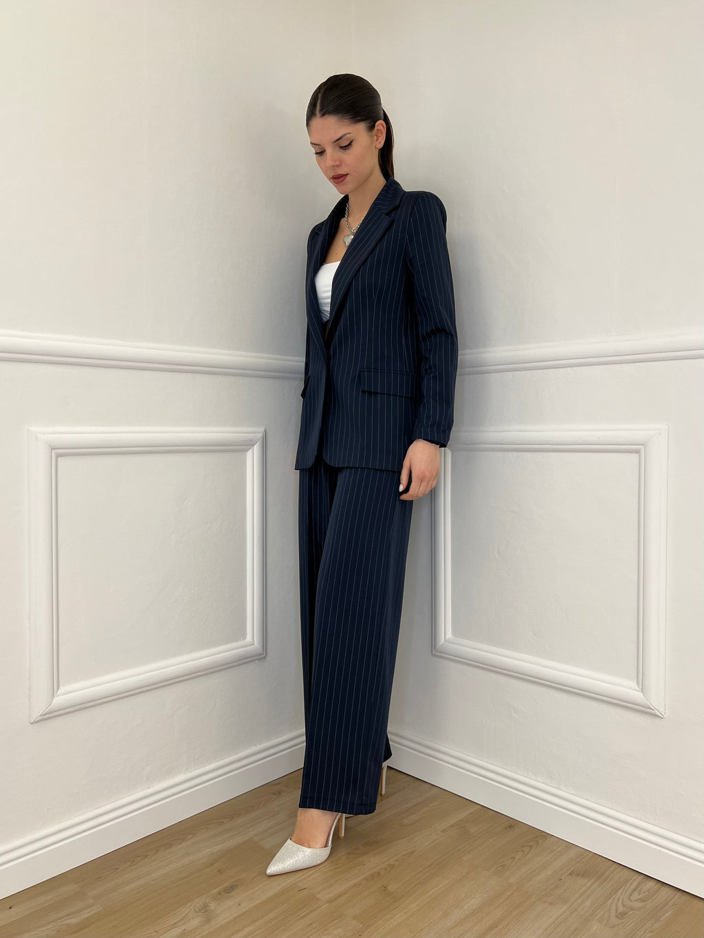 Tailleur Gessato G27636 Blu