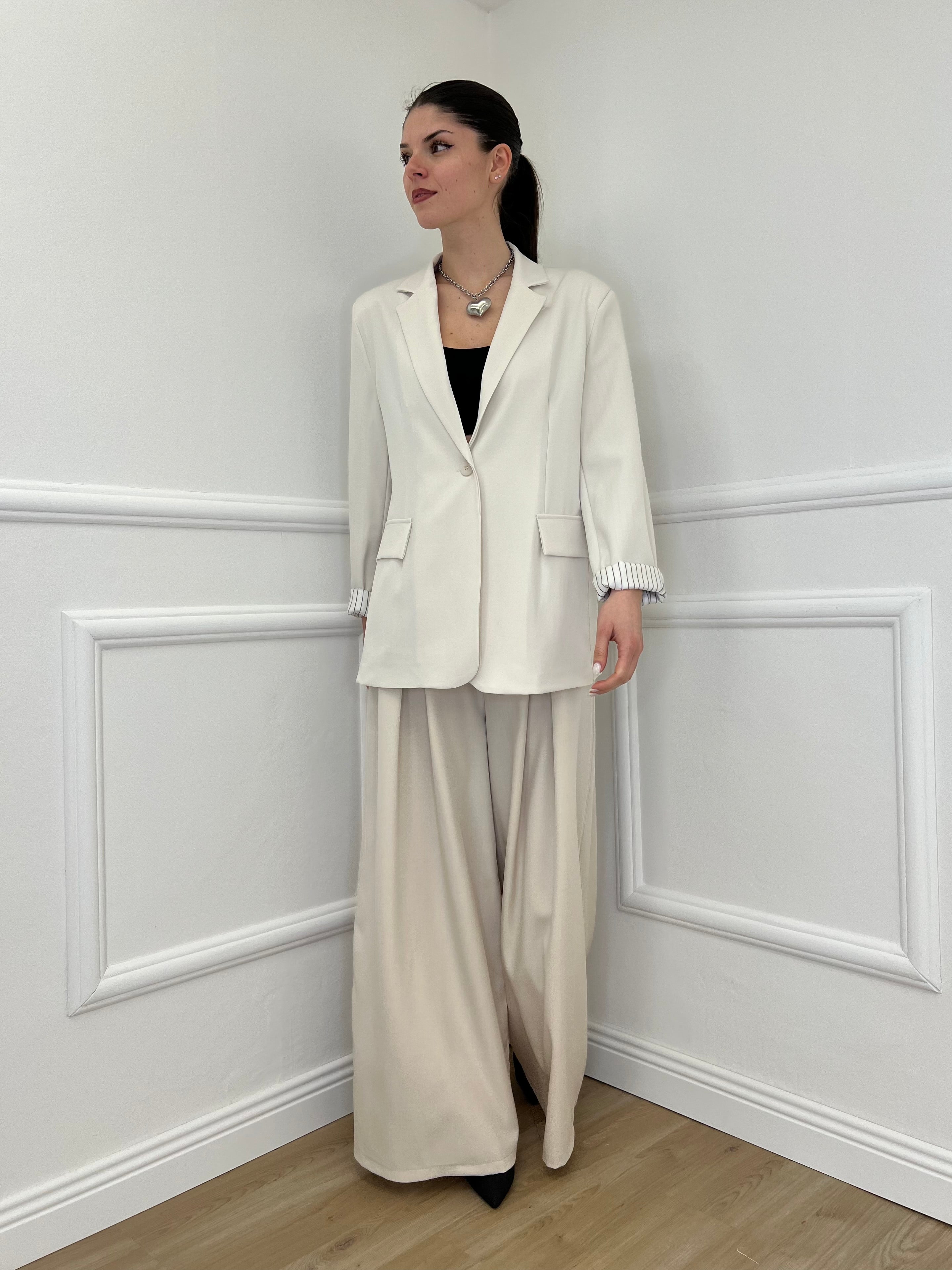 Pantalone a Palazzo 21509 Beige