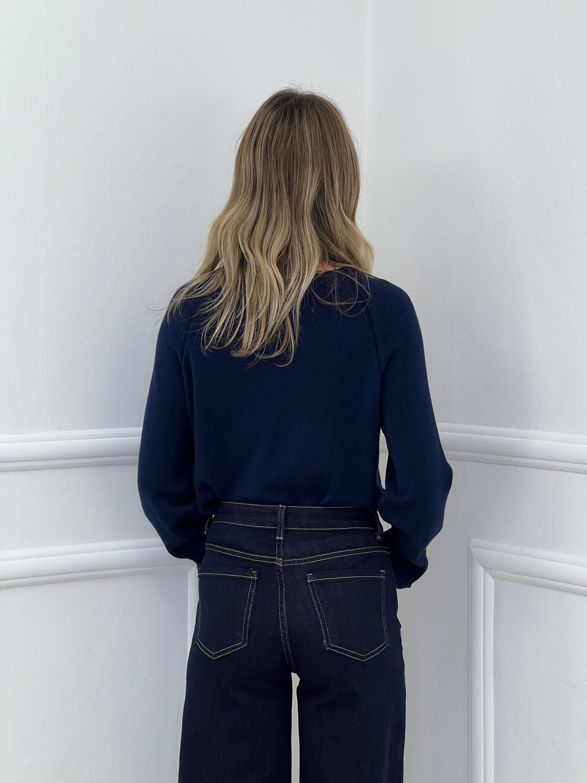 Maglia Polsini con Spacco 24160 Blu