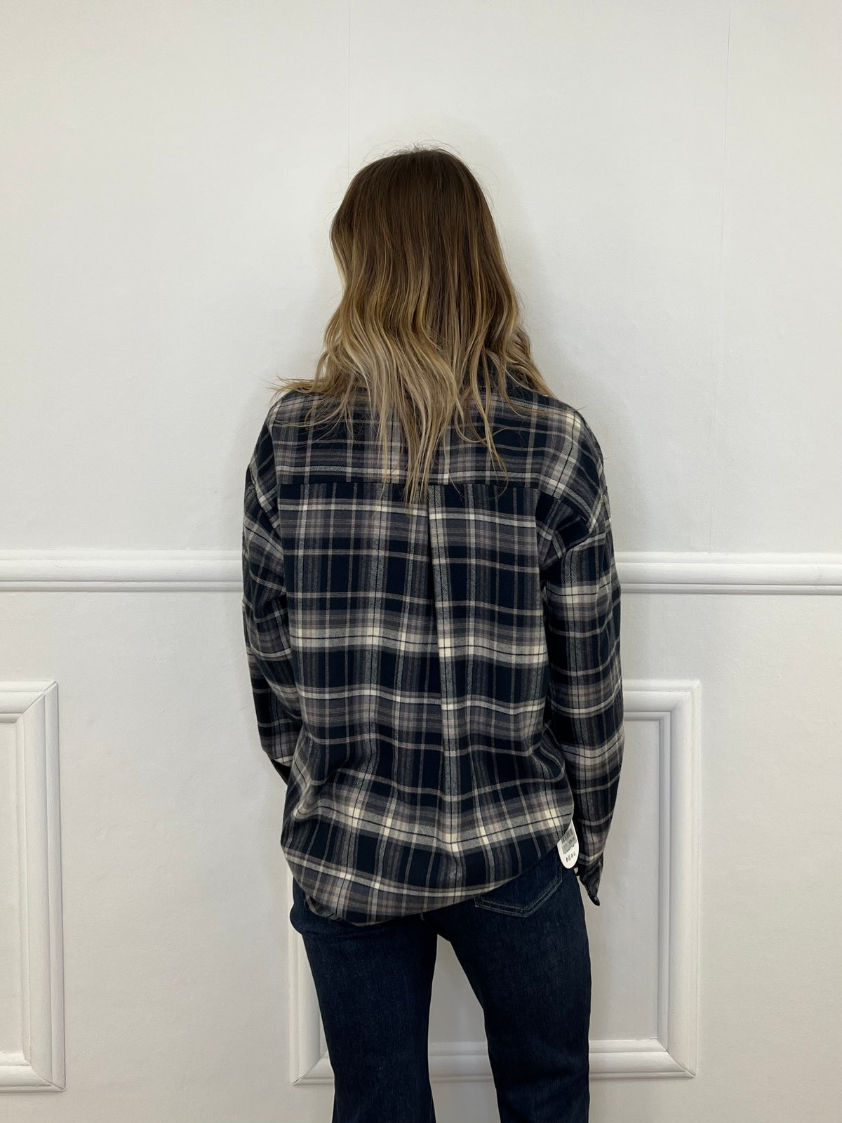 Camicia Over Madras 42932 Blu