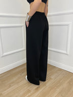 Pantalone a Palazzo Viscosa 25413 Nero