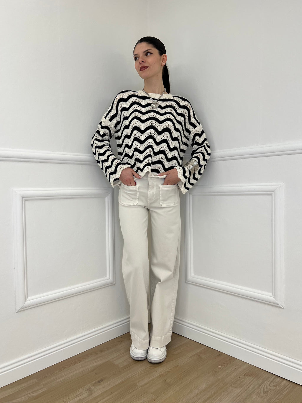 Maglia Traforata Ondine 10514 Blu