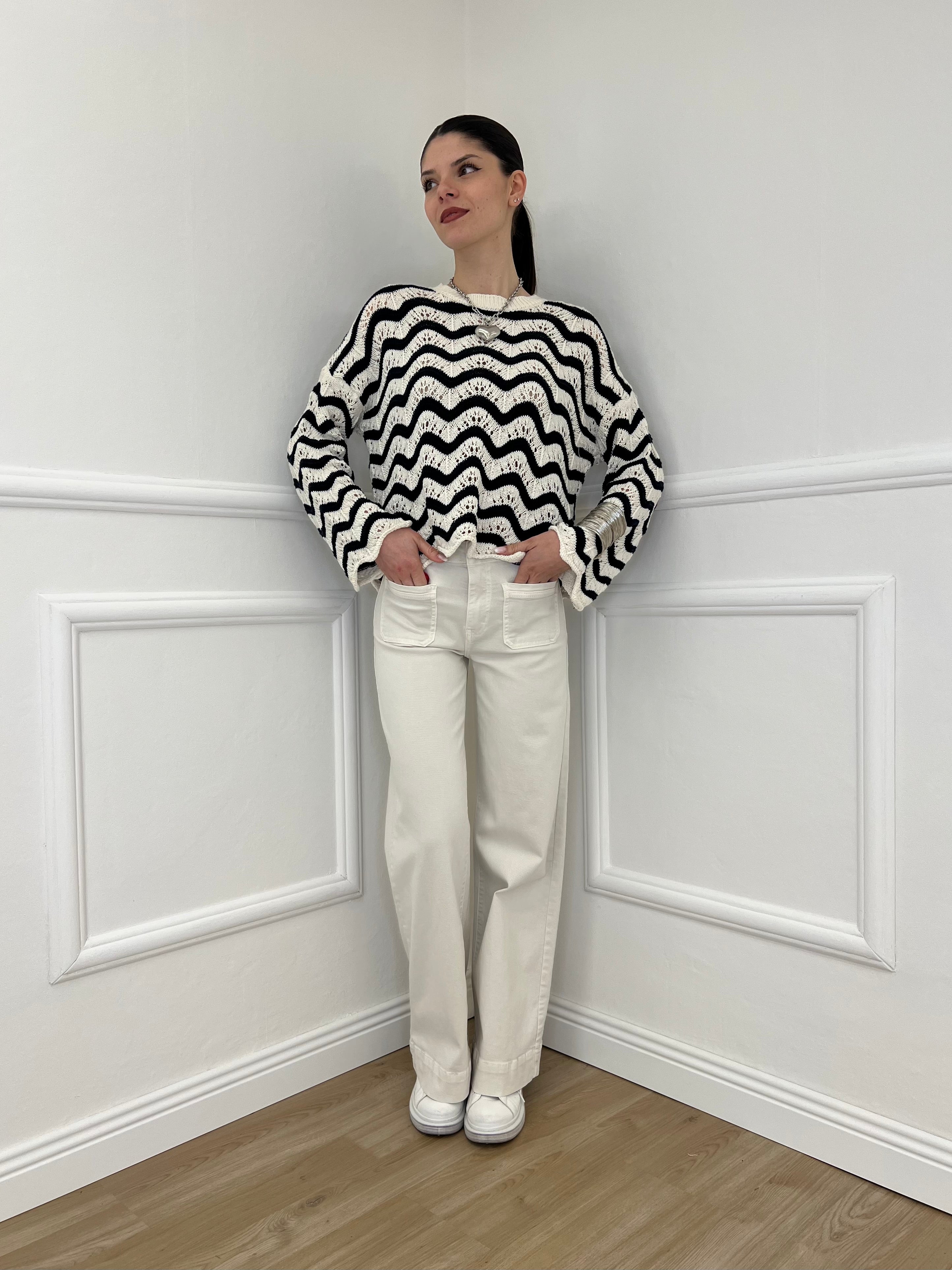 Maglia Traforata Ondine 10514 Blu