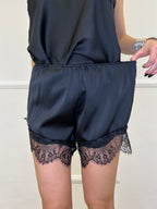 Shorts Lingerie Pizzo L337 Nero
