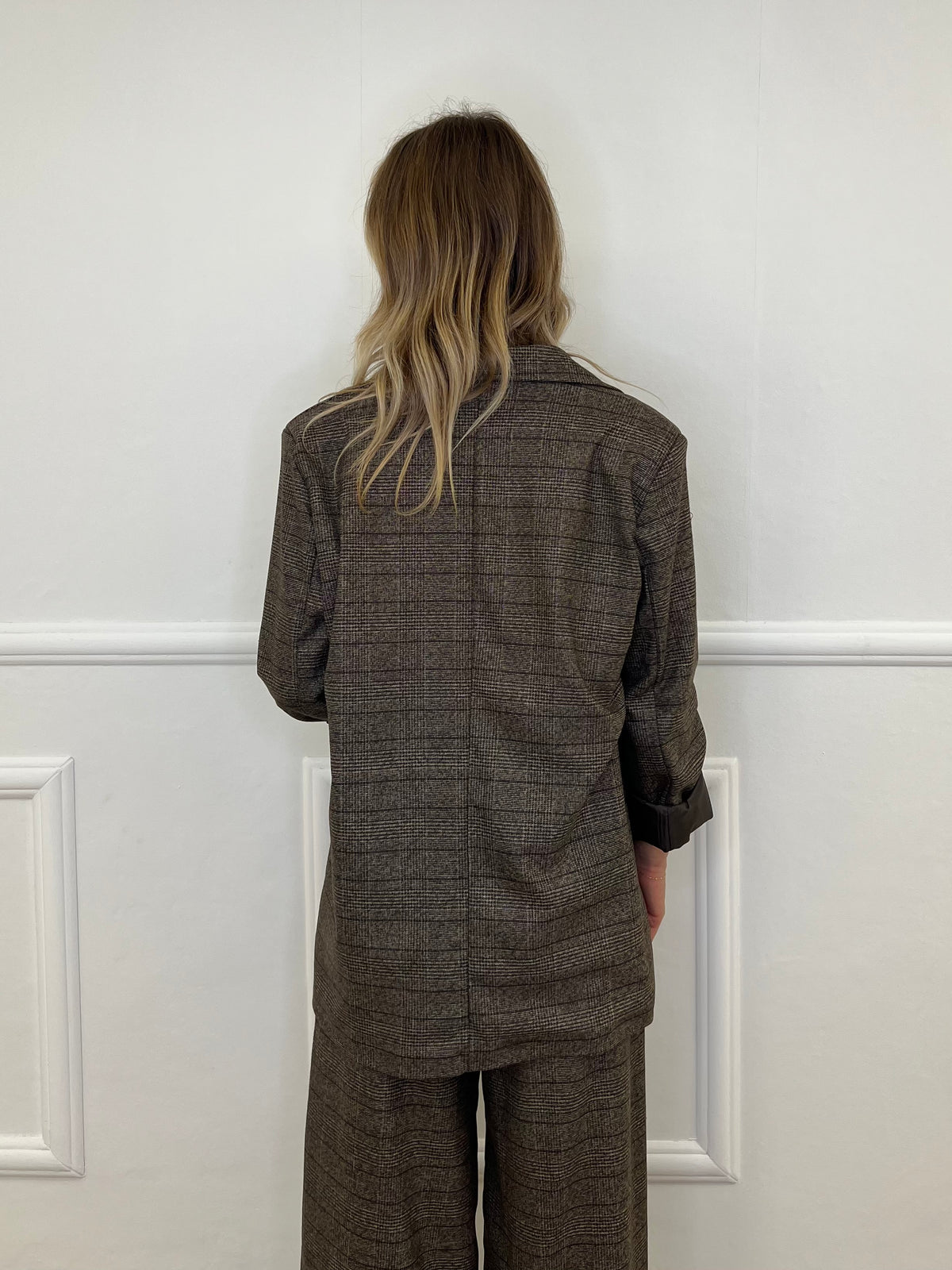 Blazer Over Principe Di Galles 4273 Marrone