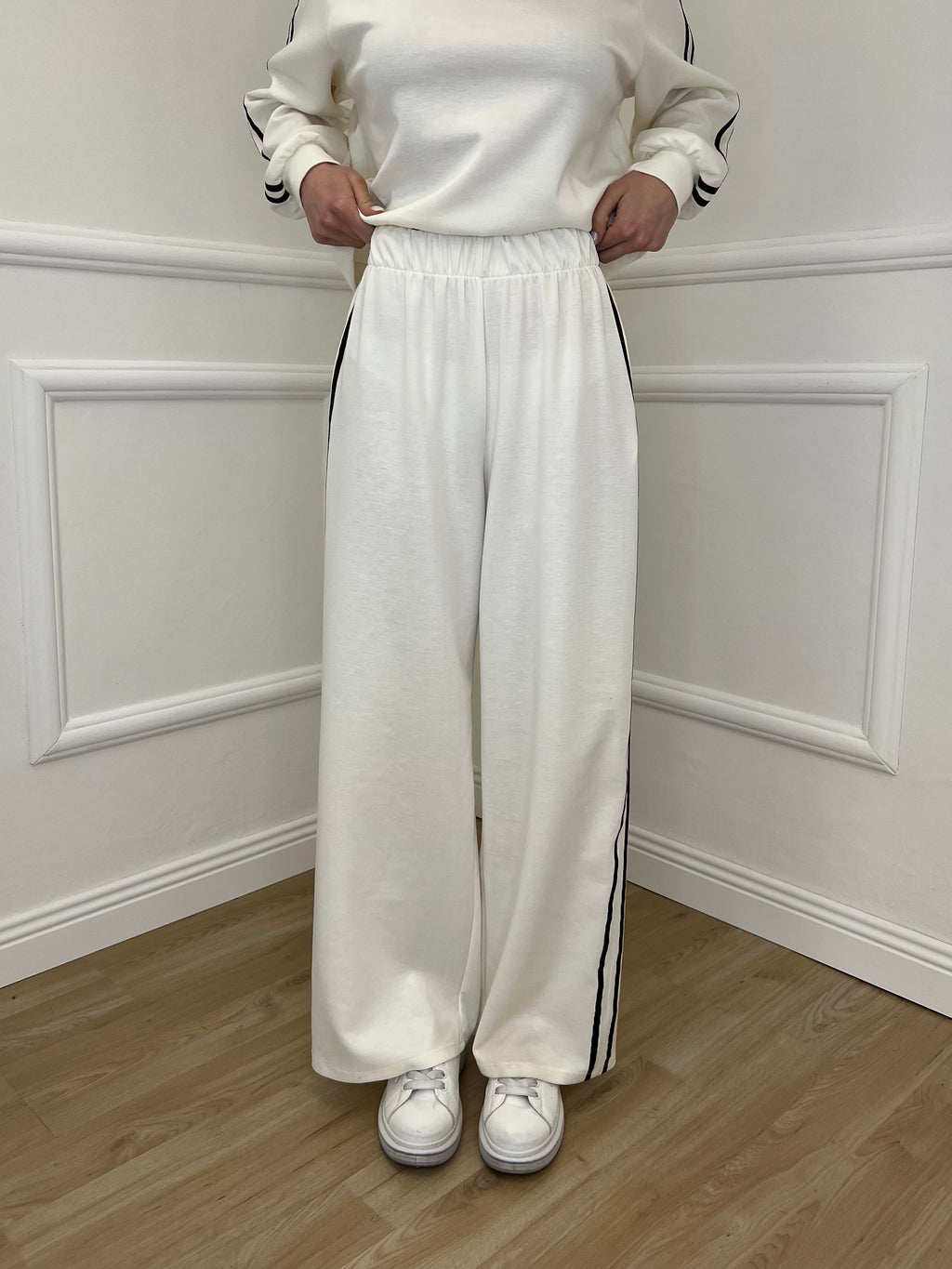 Tuta Bande Girocollo 88426 Panna