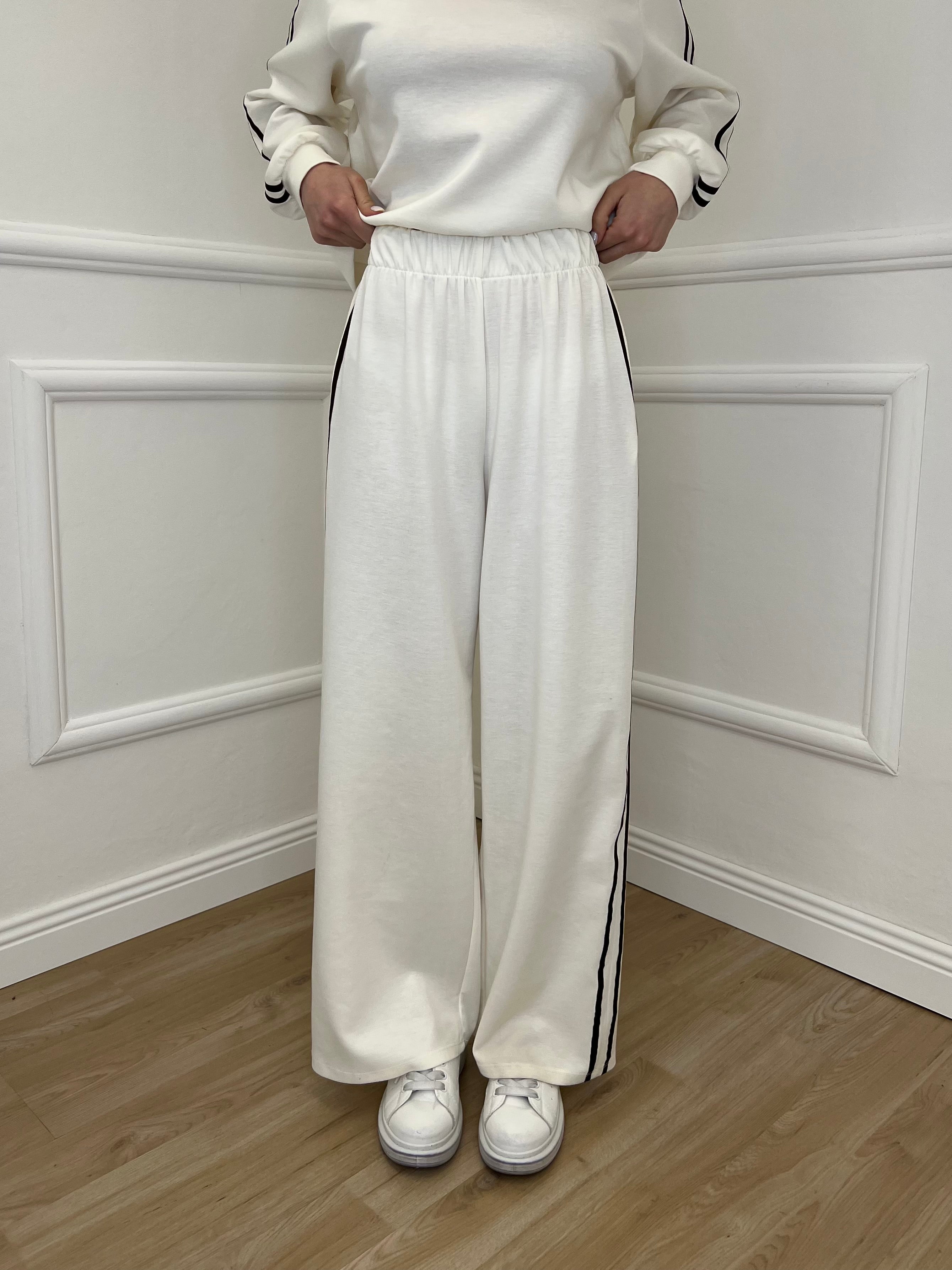 Tuta Bande Girocollo 88426 Panna