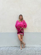 Gonna Pareo Tigre Righe BM196 Magenta