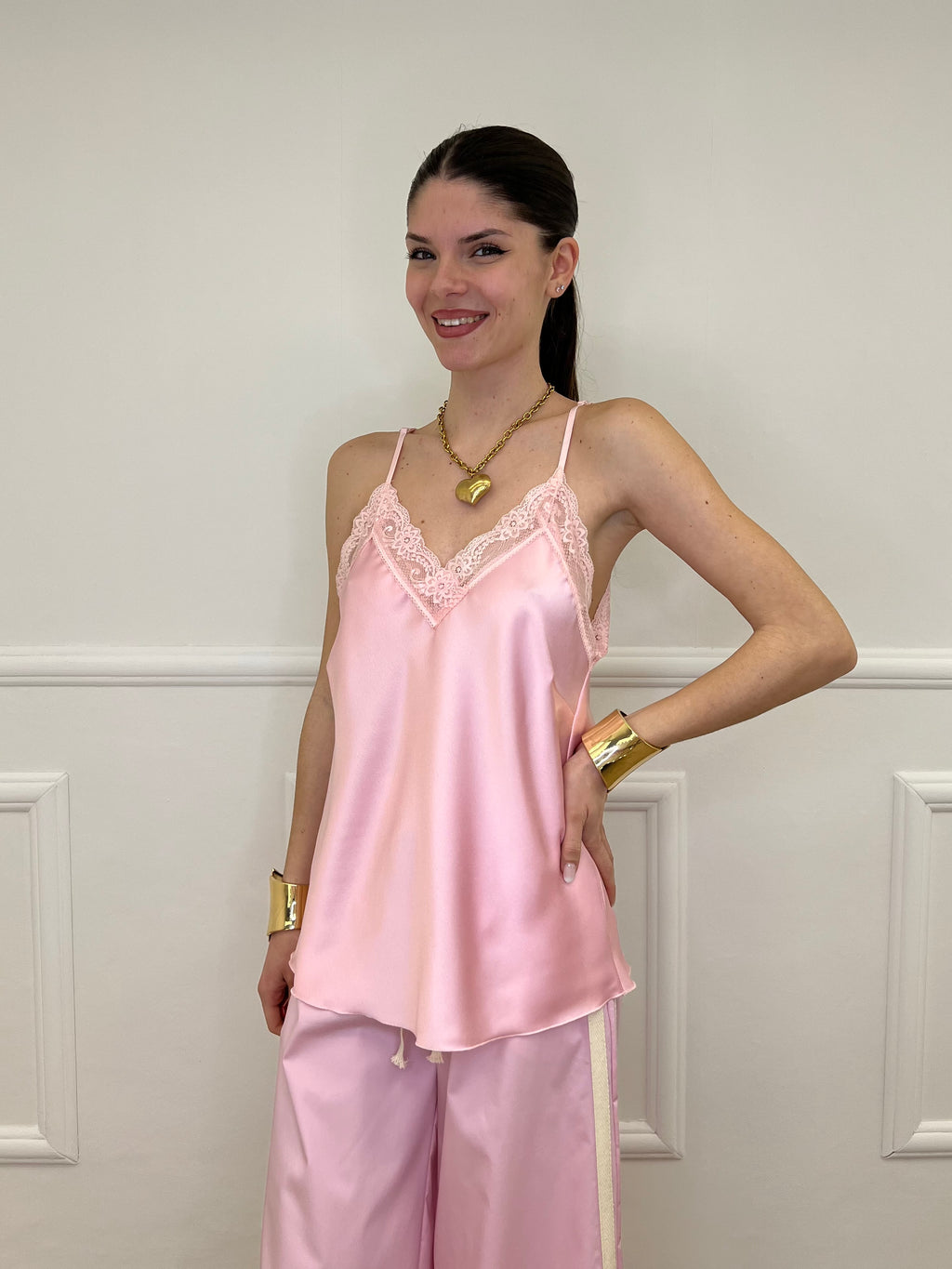 Top Satin Pizzo 1542