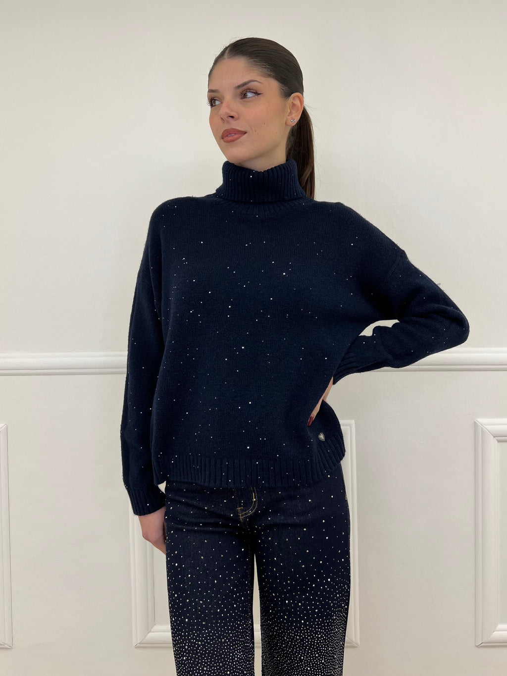 Dolcevita Micro Paillettes 25100 Blu