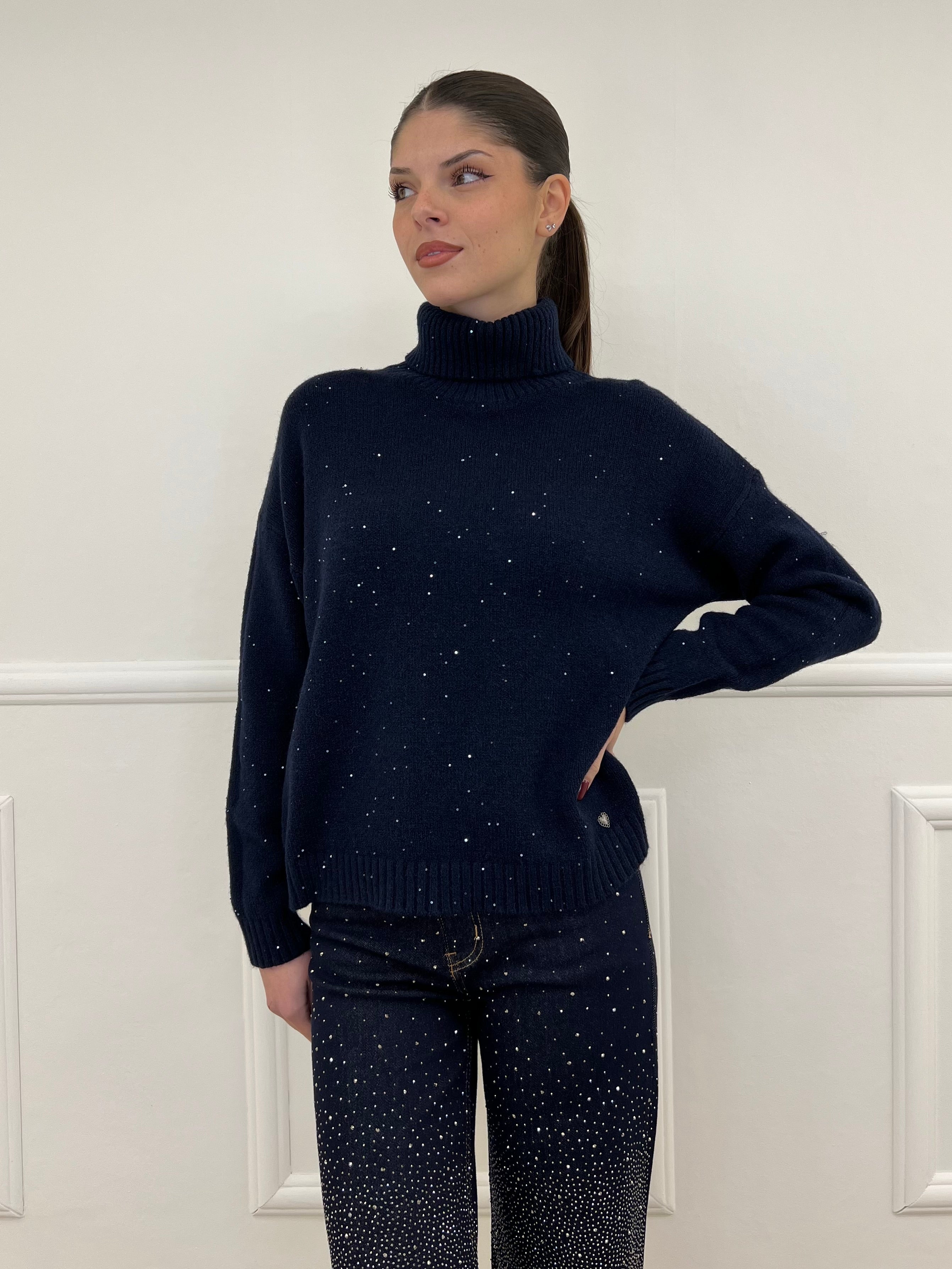 Dolcevita Micro Paillettes 25100 Blu