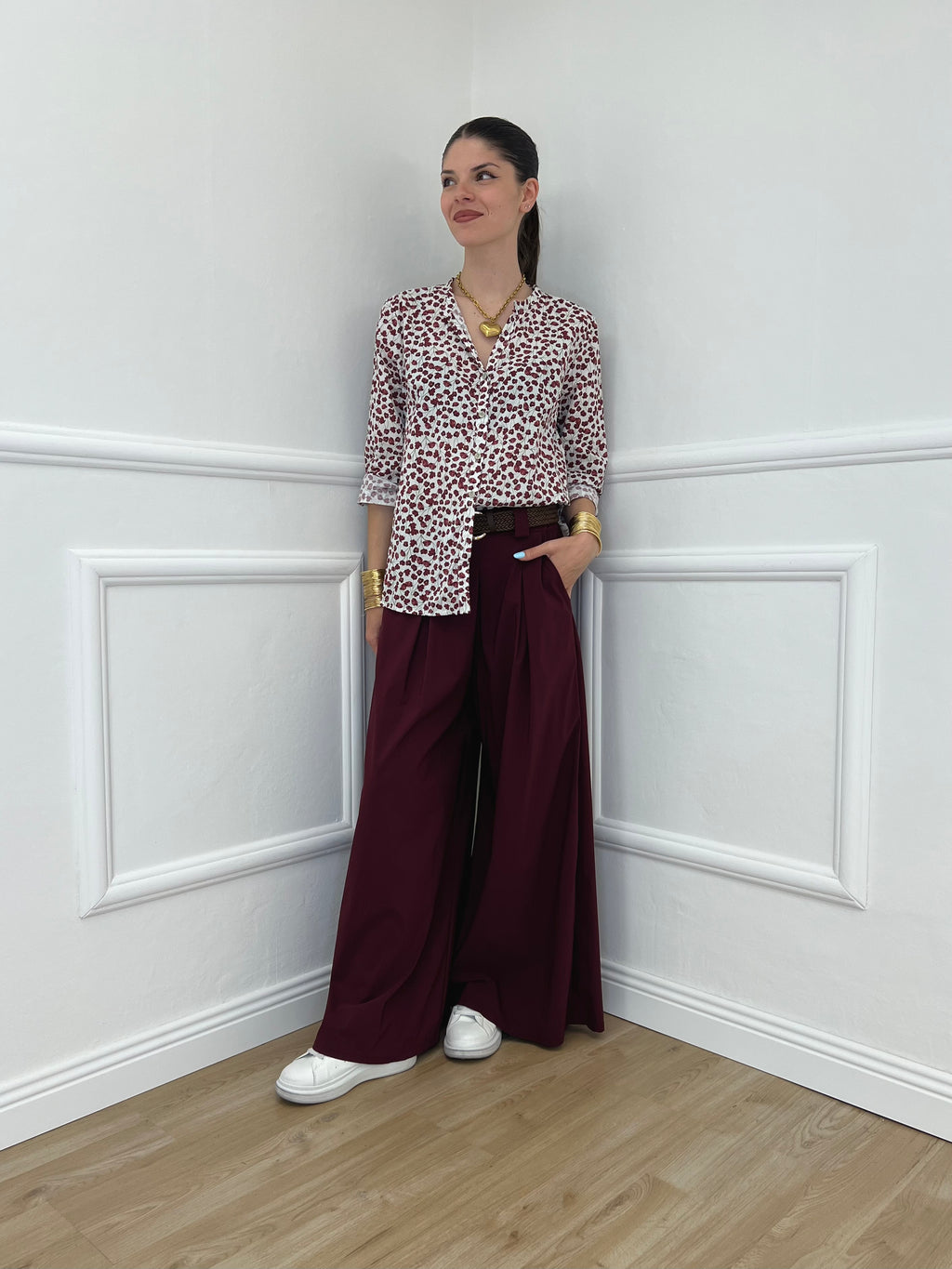 Panta Gonna Bengalina 51087 Burgundy