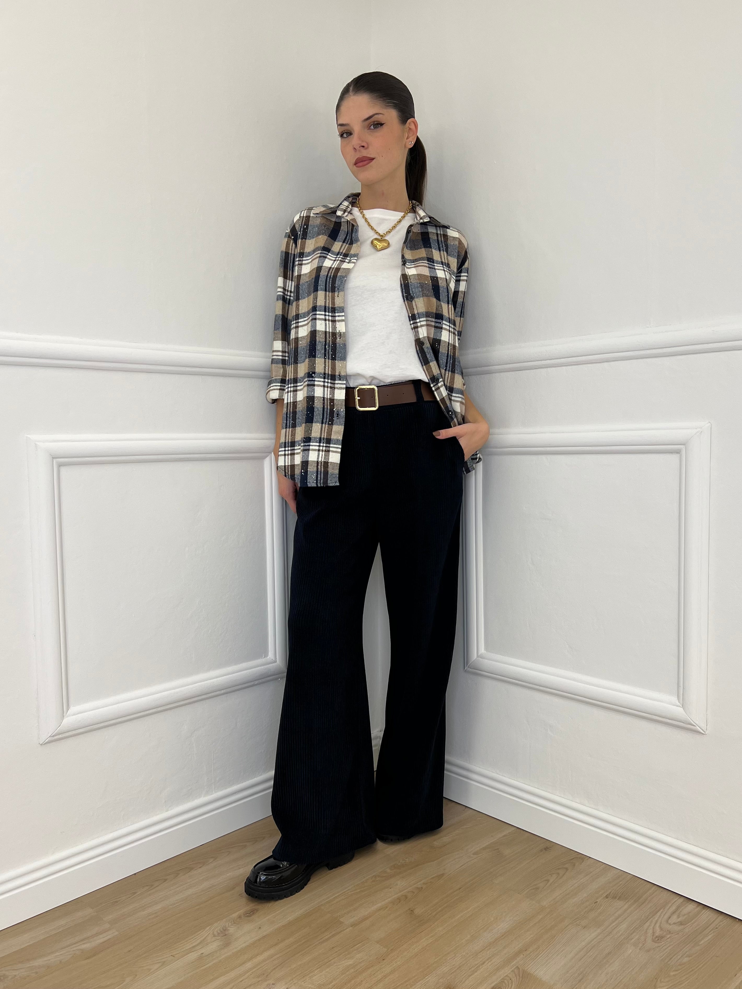 Pantalone Corduroy 6156 Blu