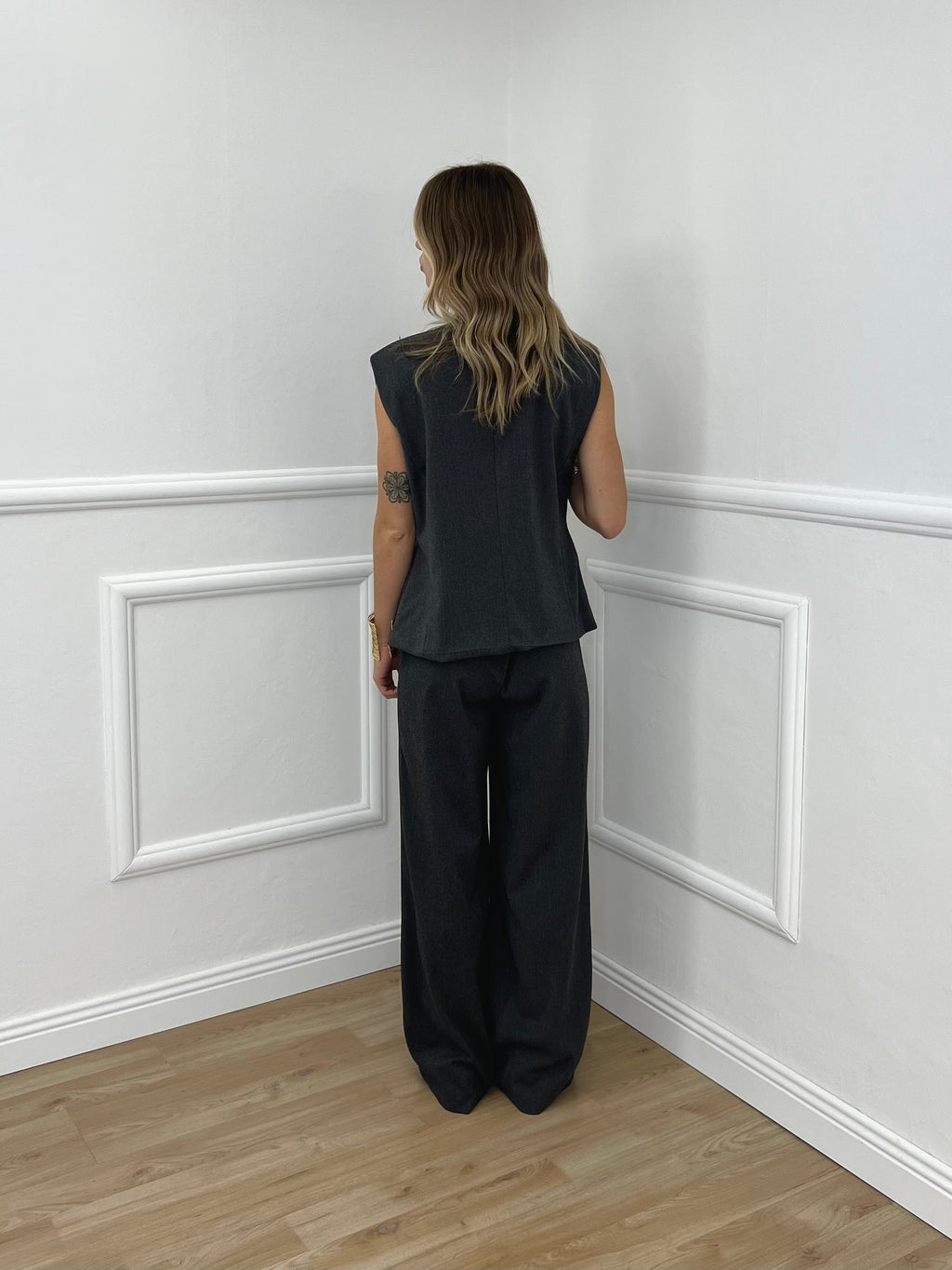 Gilet Chiusura Diagonale 2430 Grigio