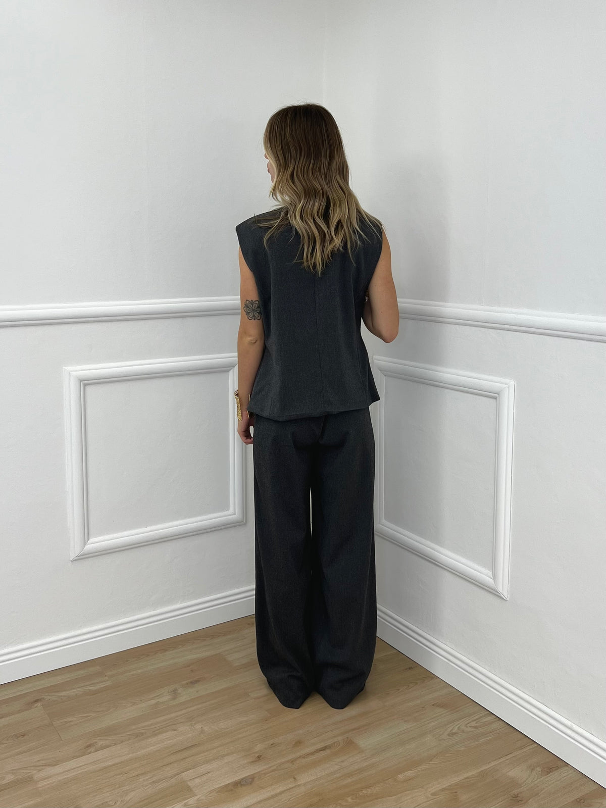 Gilet Chiusura Diagonale 2430 Grigio