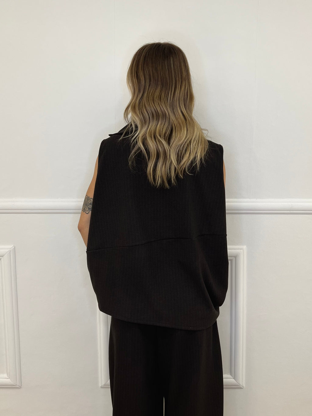 Maxi Felpa Gessata Smerigliata 42643 Marrone