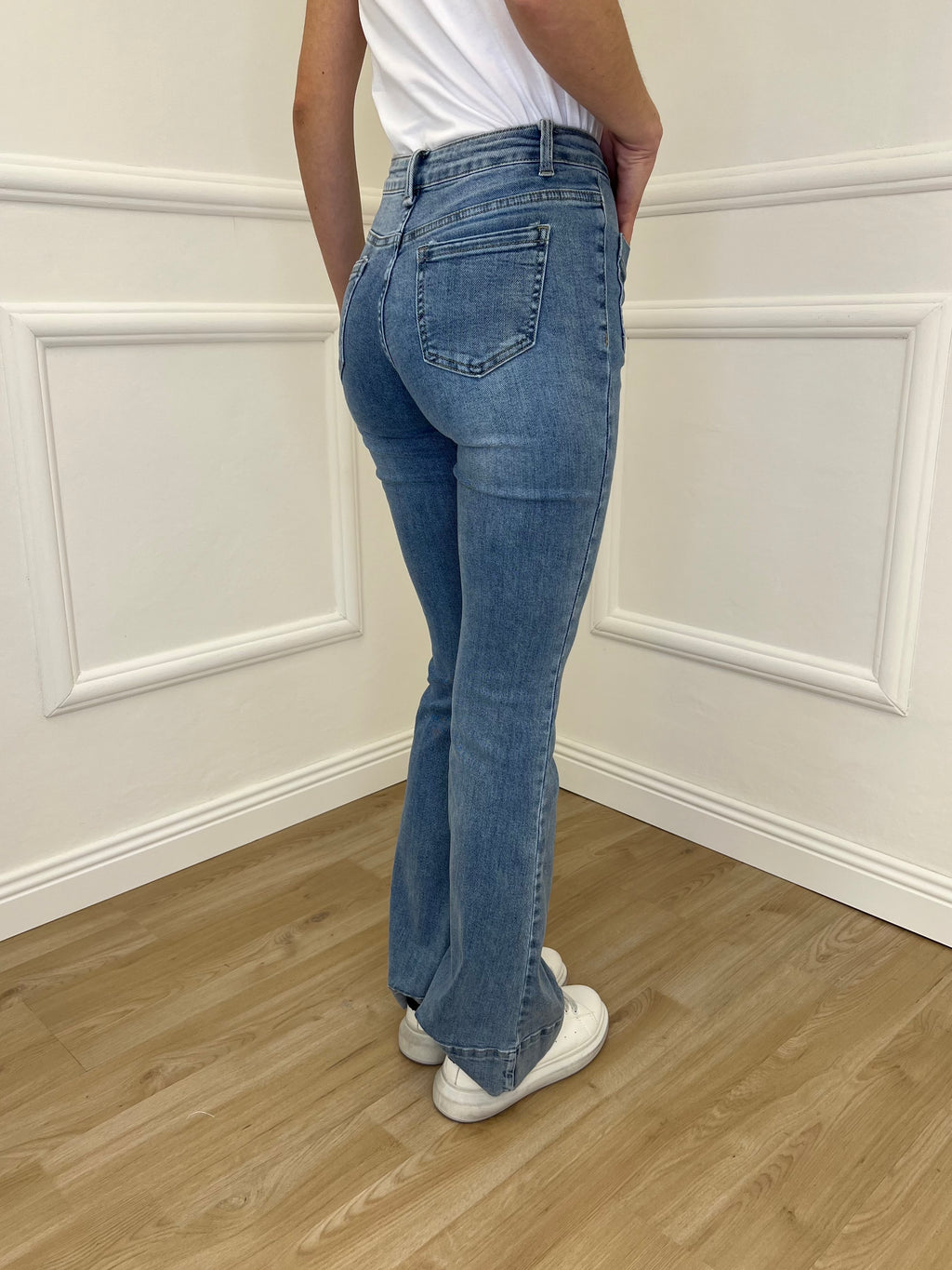 Jeans Flare Tasche Frontali 2305