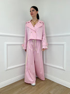 Pantalone Palazzo Bande 7809 Rosa
