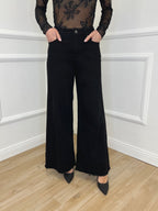 Jeans Palazzo Sfrangiato JK8117 Nero