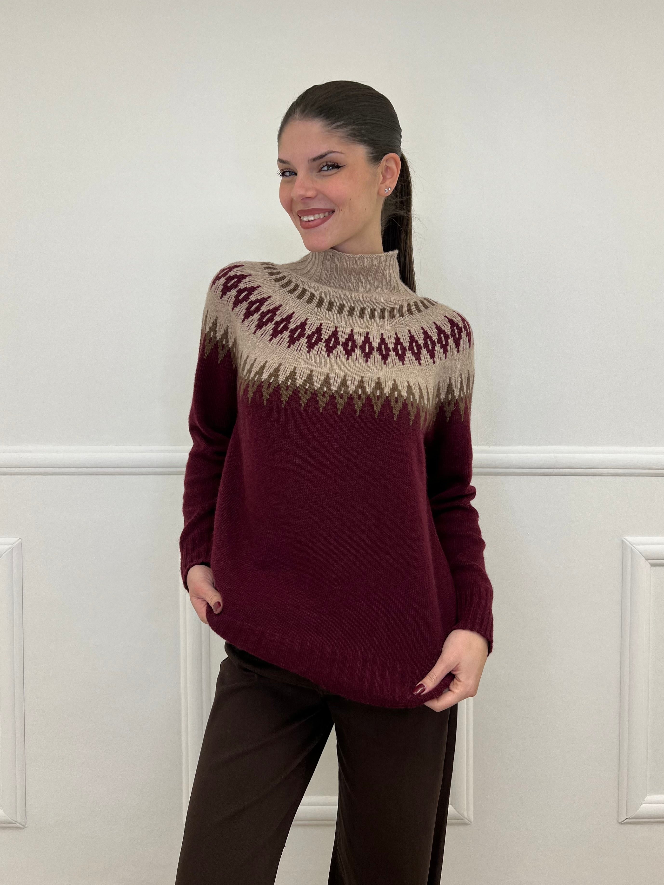 Maglia Norvegese 8240 Burgundy