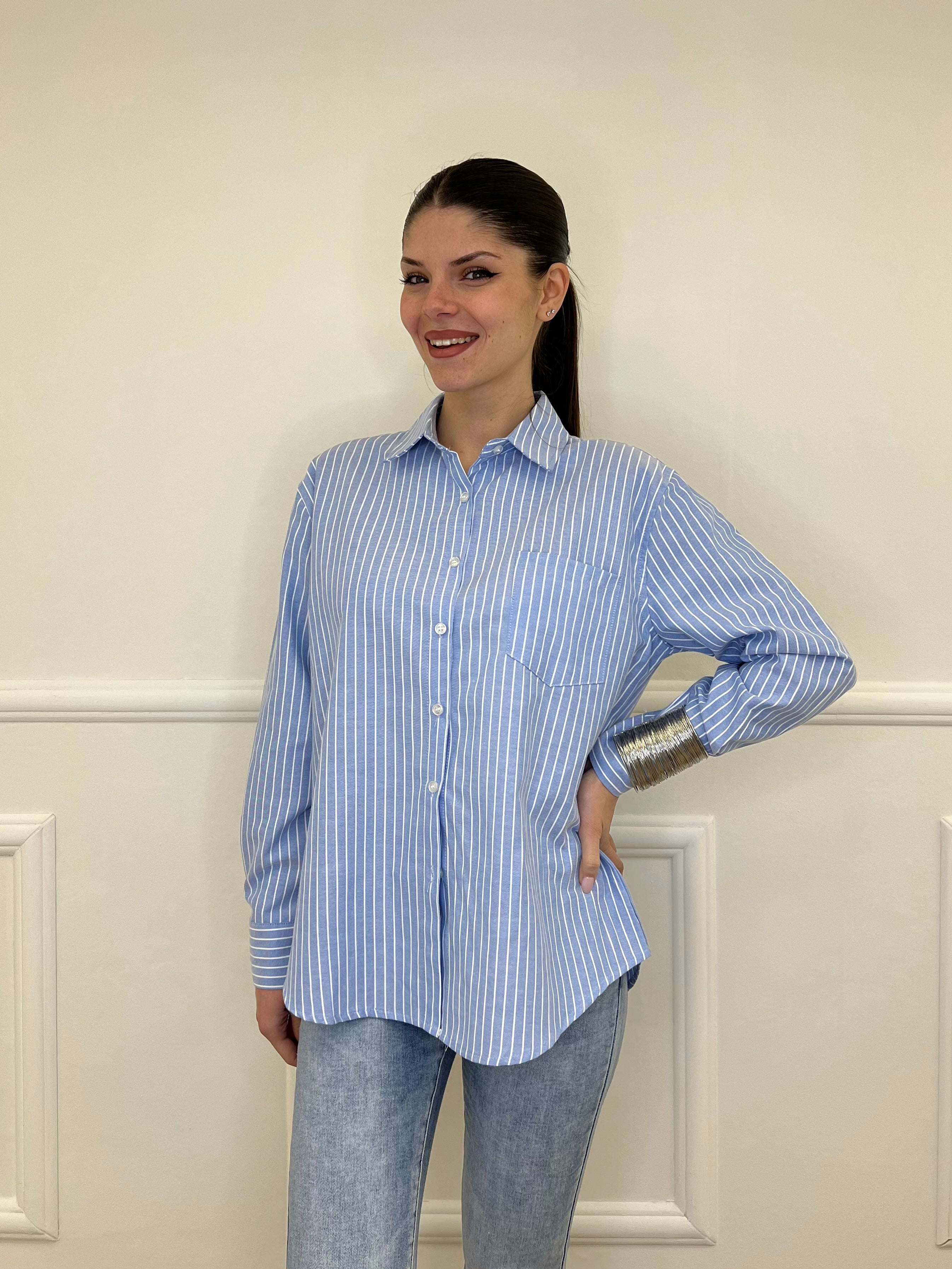 Camicia Oxford Bastoncino 171790 Azzurro