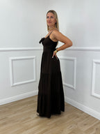 Abito Crepe Fiocco 0567 Marrone