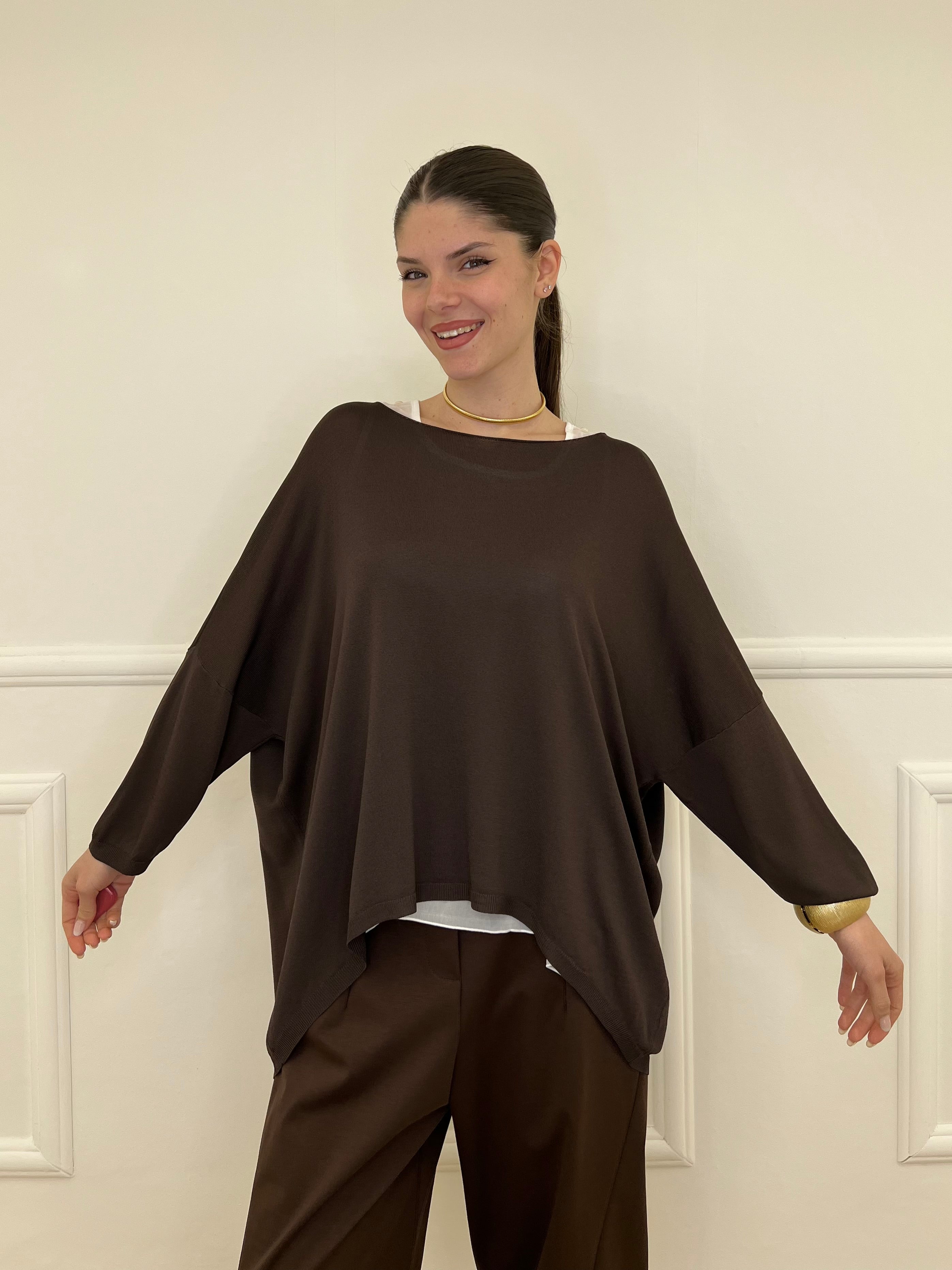 Twin Set Maxi Maglia e Canotta 53716 Moro