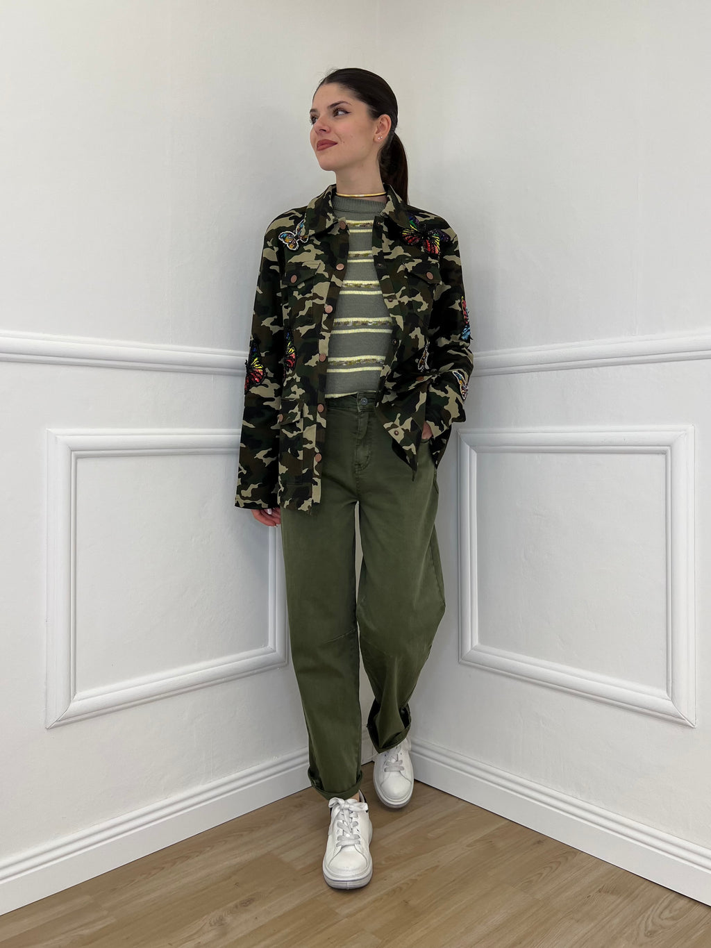 Jeans Balloon Slim 8059 Verde Militare