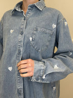 Giacca Camicia Denim Cuori 0805 Jeans