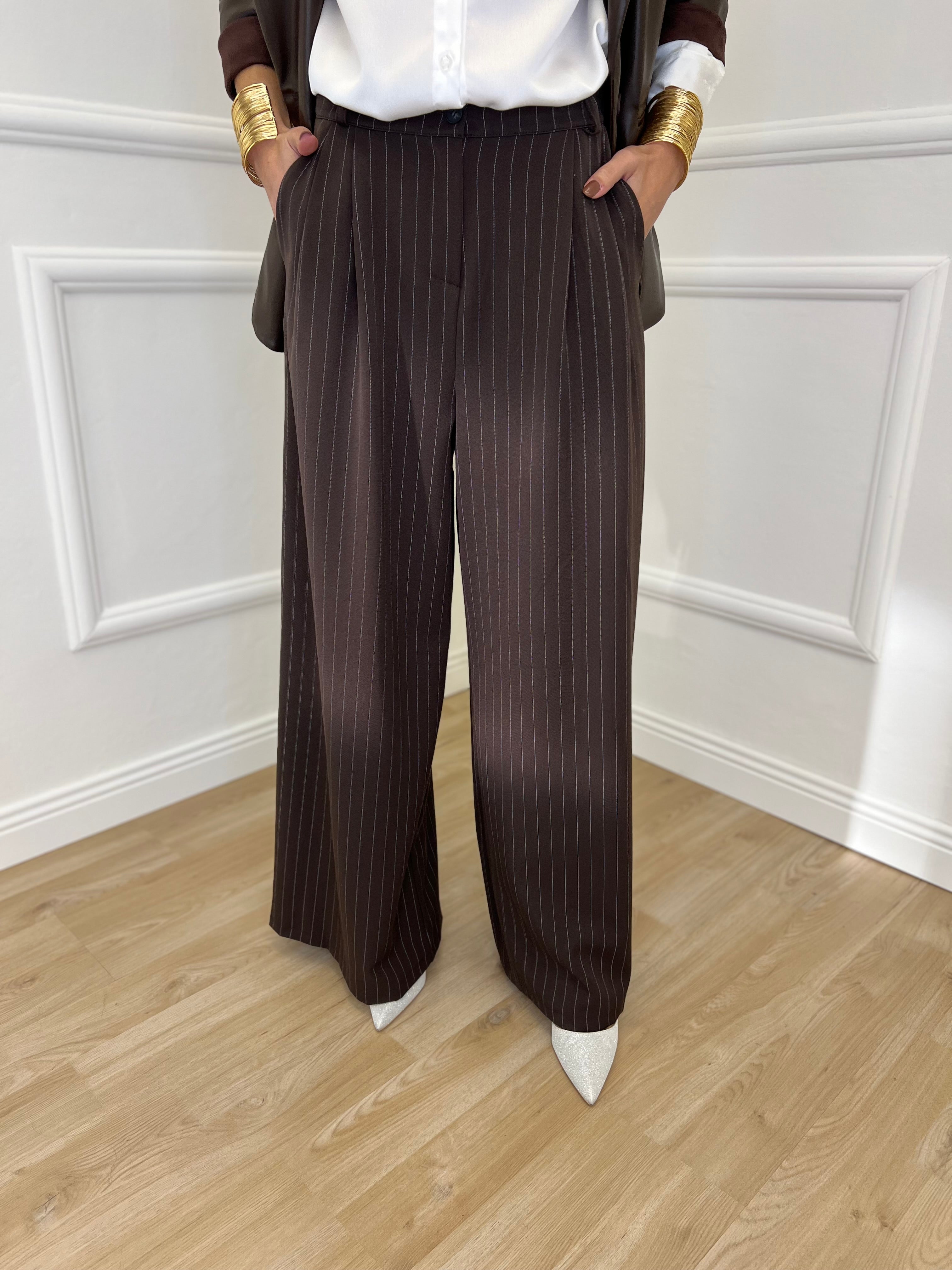 Pantalone Gessato 7158 Moro