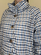 Giacca In Taffetà a Quadri 190771 Blu