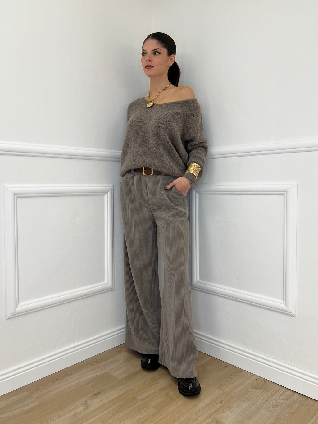 Pantalone Corduroy 6156 Taupe