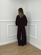 Giacca Diagonale Punto Milano 2661 Burgundy
